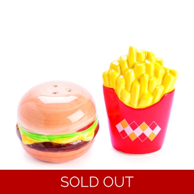 Burger and Fries Salt and Pepper Shakers